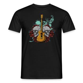 Electric Guitar Electric Guitar Guitarist Guitar Guitar - Men's T-Shirt - black - Front - AI Model Male 178 light (178cm)