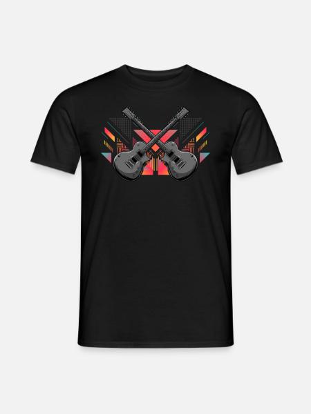 Guitare électrique guitare - T-shirt homme - noir