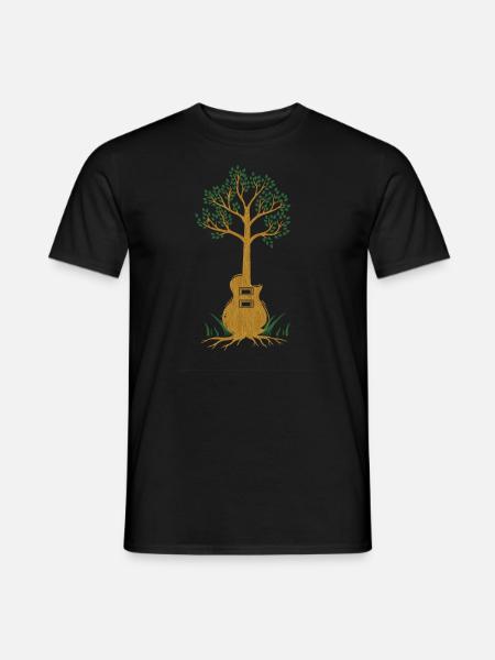E-Gitarre Elektrogitarre Gitarrist Gitarre - Männer T-Shirt - Schwarz
