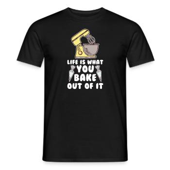 Baker Baking Pastry Chef - Men's T-Shirt - black - Front - AI Model Male 178 light (178cm)