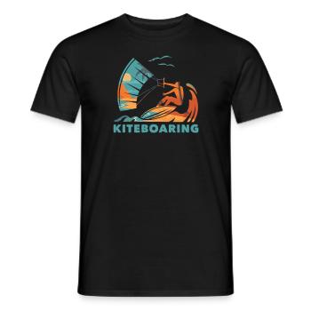 Kitesurfen Kiteboarding Kite Kiten - Männer T-Shirt - Schwarz - Vorne - AI Model Male 178 light (178cm)