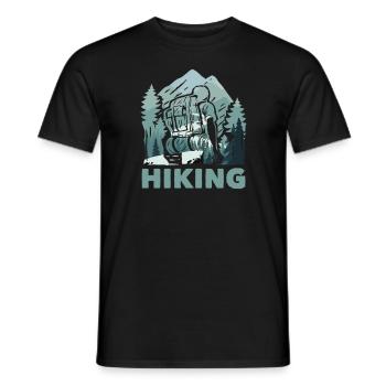 Randonneurs de trekking randonneurs - T-shirt homme - noir - Devant - AI Model Male 178 light (178cm)