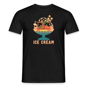 Eis Eiscreme - Männer T-Shirt - Schwarz - Vorne - AI Model Male 178 light (178cm)