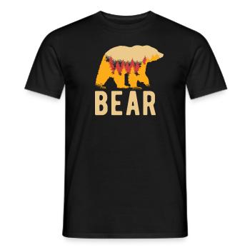 Grizzly Bear Brown Bear - Men's T-Shirt - black - Front - AI Model Male 178 light (178cm)