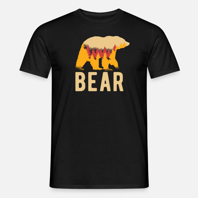 Grizzly Bär Braunbär - Männer T-Shirt - Schwarz