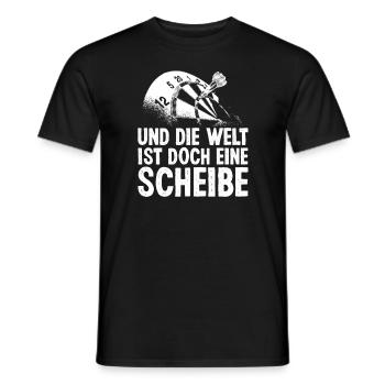Dart Darter Dartsport - Männer T-Shirt - Schwarz - Vorne - AI Model Male 178 light (178cm)