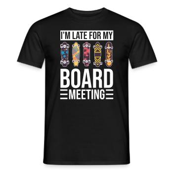 Skateboard Skateboarder Skater - Männer T-Shirt - Schwarz - Vorne - AI Model Male 178 light (178cm)
