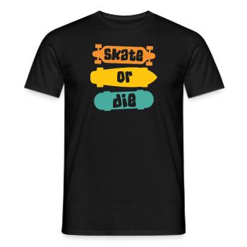 Skateboard Skateboarder Skater - T-shirt homme - noir - Devant - AI Model Male 178 light (178cm)