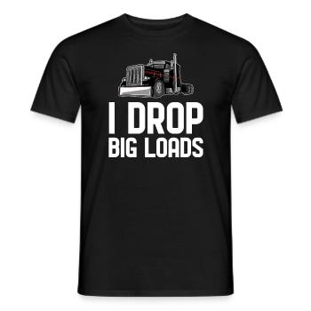 Camion routier camion routier - T-shirt homme - noir - Devant - AI Model Male 178 light (178cm)