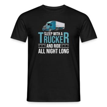 Camion routier camion routier - T-shirt homme - noir - Devant - AI Model Male 178 light (178cm)