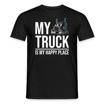Truck Driver Truck Driver Truck Driver Trucker - Men's T-Shirt - black - Front - AI Model Male 178 light (178cm)