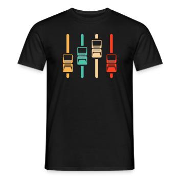 Rétro-tontechnicien Sound Vintage Audio Engineer - T-shirt homme - noir - Devant - AI Model Male 178 light (178cm)