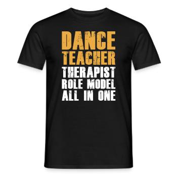 Dancing Dancer Dance - Men's T-Shirt - black - Front - AI Model Male 178 light (178cm)