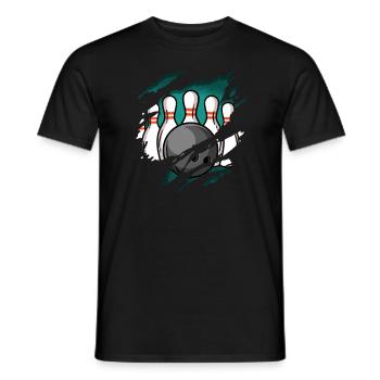 Bowling - T-shirt homme - noir - Devant - AI Model Male 178 light (178cm)