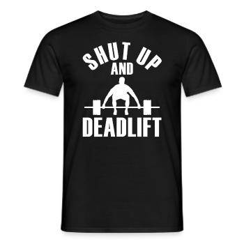 Trois-combats Powerlifting Powerlifter - T-shirt homme - noir - Devant - AI Model Male 178 light (178cm)