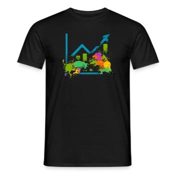 Stock Day Trading Exchange Forex Stock Trader - Men's T-Shirt - black - Front - AI Model Male 178 light (178cm)