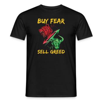 Stock Day Trading Exchange Forex Stock Trader - Men's T-Shirt - black - Front - AI Model Male 178 light (178cm)