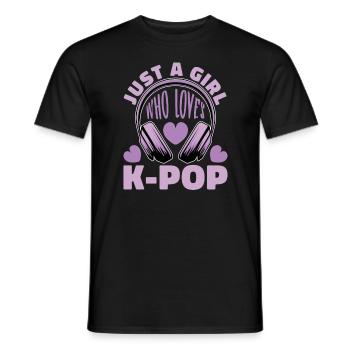 K-Pop Kpop K-Drama Korean Pop Music - Men's T-Shirt - black - Front - AI Model Male 178 light (178cm)