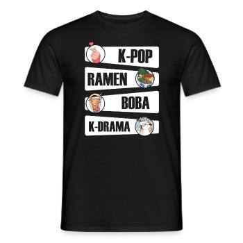 K-Pop Kpop K-Drama Korean Pop Music - Men's T-Shirt - black - Front - AI Model Male 178 light (178cm)