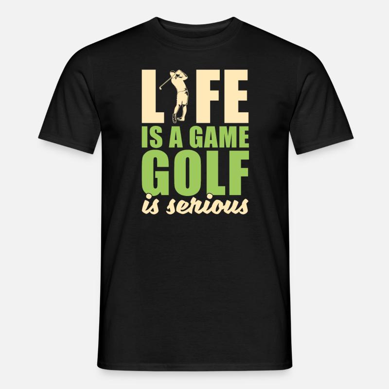 Golf Golfer Golfspieler Golfen Golfplatz - Männer T-Shirt - Schwarz