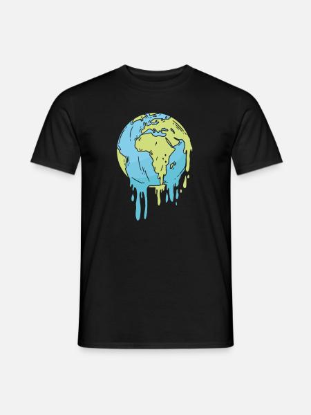 Changement climatique Lutte contre le changement climatique Réchauffement climatique Planète terre - T-shirt homme - noir
