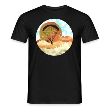 Paragliding Paragliding Paragliding Paragliding - Men's T-Shirt - black - Front - AI Model Male 178 light (178cm)