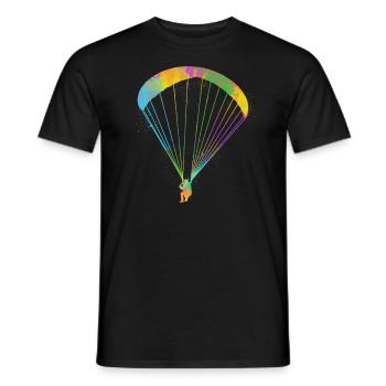 Paragliding Paragliding Paragliding Paragliding - Men's T-Shirt - black - Front - AI Model Male 178 light (178cm)