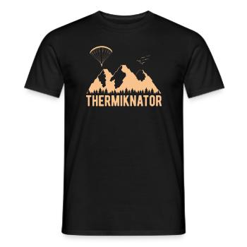 Paragliding Paragliding Paragliding Paragliding - Men's T-Shirt - black - Front - AI Model Male 178 light (178cm)