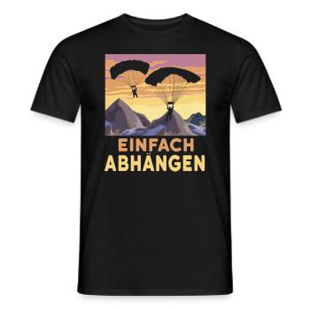 Paragliding Paragliding Paragliding Paragliding - Men's T-Shirt - black - Front - AI Model Male 178 light (178cm)