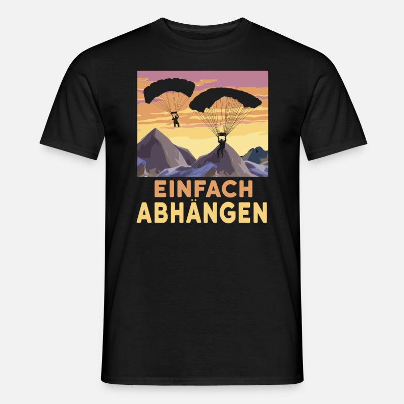 Paragleiter Gleitschirmfliegen Paragleiten - Männer T-Shirt - Schwarz