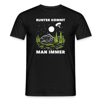 Paragliding Paragliding Paragliding Paragliding - Men's T-Shirt - black - Front - AI Model Male 178 light (178cm)