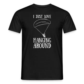 Paragliding Paragliding Paragliding Paragliding - Men's T-Shirt - black - Front - AI Model Male 178 light (178cm)