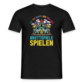 Brettspiel - Männer T-Shirt - Schwarz - Vorne - AI Model Male 178 light (178cm)