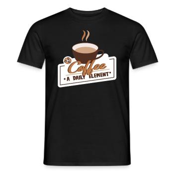 Kaffee Kaffeetrinker Kaffeeliebhaber - Männer T-Shirt - Schwarz - Vorne - AI Model Male 178 light (178cm)