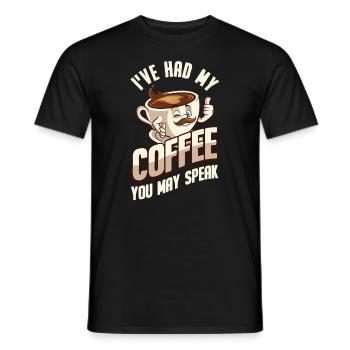 Kaffee Kaffeetrinker Kaffeeliebhaber - Männer T-Shirt - Schwarz - Vorne - AI Model Male 178 light (178cm)