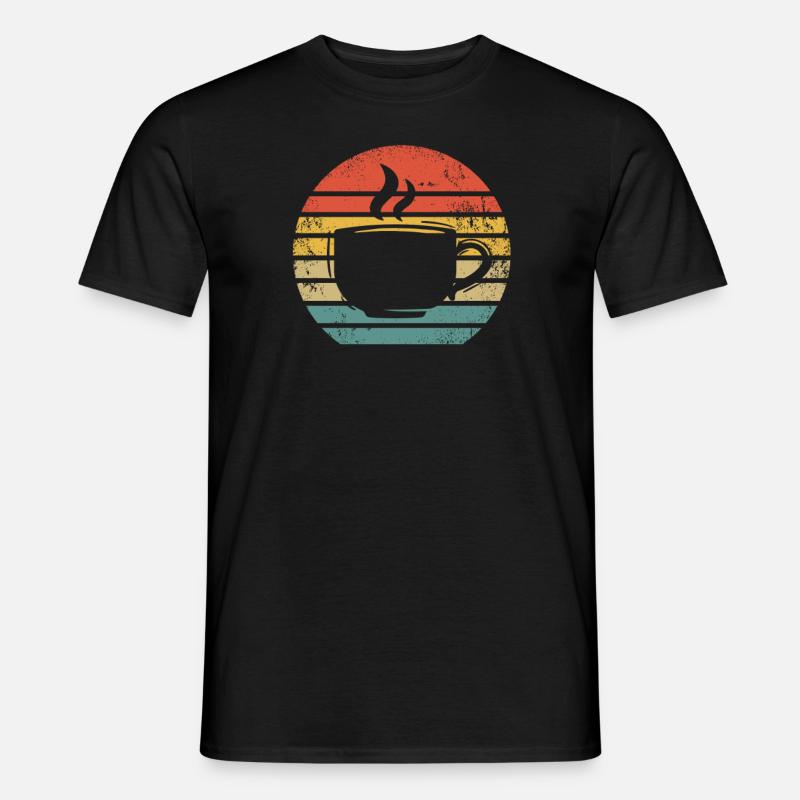 Kaffee Kaffeetrinker Kaffeeliebhaber - Männer T-Shirt - Schwarz