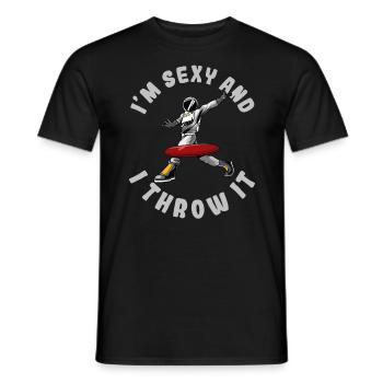 Frisbee Golf - Men's T-Shirt - black - Front - AI Model Male 178 light (178cm)