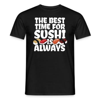 Sushi - Männer T-Shirt - Schwarz - Vorne - AI Model Male 178 light (178cm)