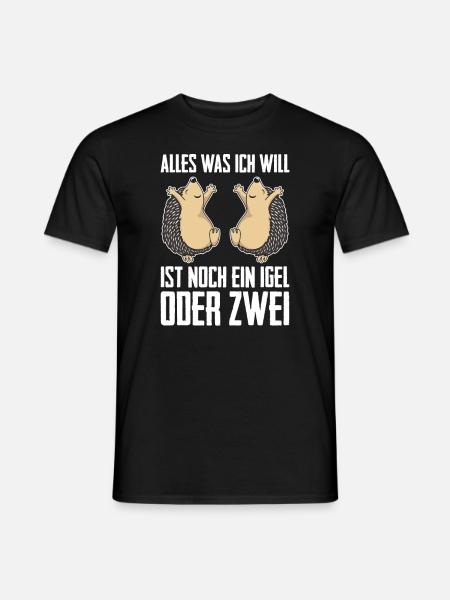 Igel - Männer T-Shirt - Schwarz