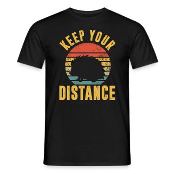 Hedgehog - Men's T-Shirt - black - Front - AI Model Male 178 light (178cm)