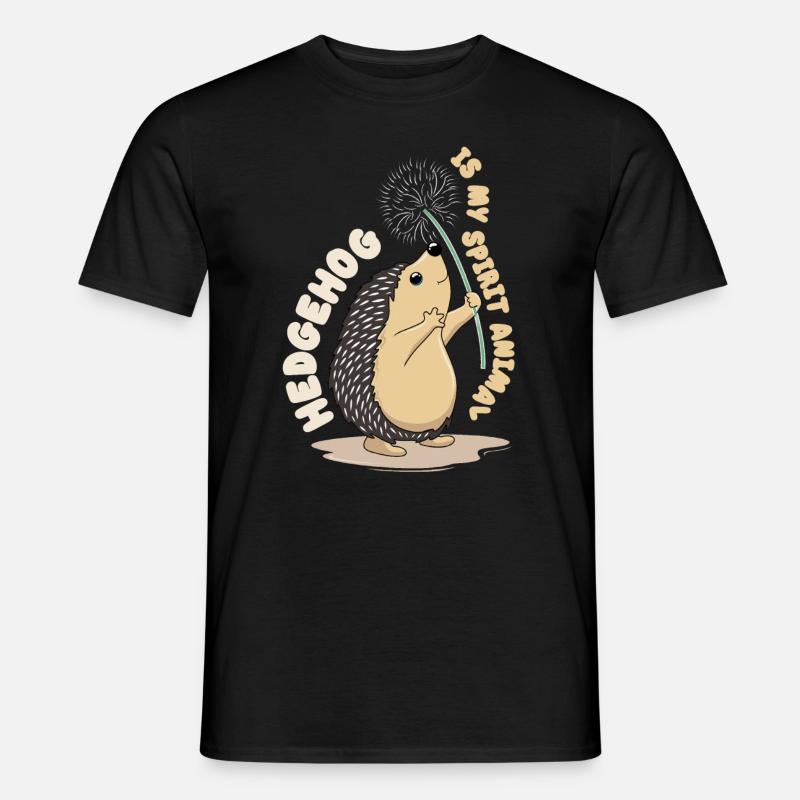 Igel - Männer T-Shirt - Schwarz