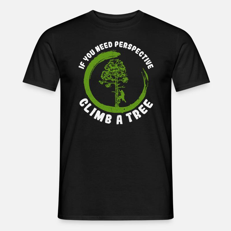 Baumklettern Baumpfleger Arborist Baumkletterer - Männer T-Shirt - Schwarz