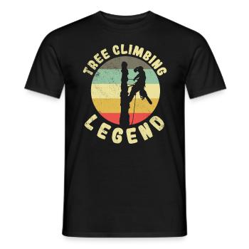 Baumklettern Baumpfleger Arborist Baumkletterer - Männer T-Shirt - Schwarz - Vorne - AI Model Male 178 light (178cm)