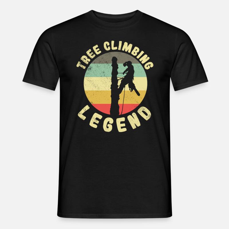 Baumklettern Baumpfleger Arborist Baumkletterer - Männer T-Shirt - Schwarz