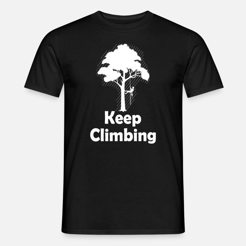 Baumklettern Baumpfleger Arborist Baumkletterer - Männer T-Shirt - Schwarz