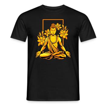 Buddha Buddhist Buddhismus - Männer T-Shirt - Schwarz - Vorne - AI Model Male 178 light (178cm)