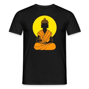 Buddha Buddhist Buddhismus - Männer T-Shirt - Schwarz - Vorne - AI Model Male 178 light (178cm)