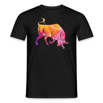 Bélier Signe astrologique Horoscope Astrologie - T-shirt homme - noir - Devant - AI Model Male 178 light (178cm)