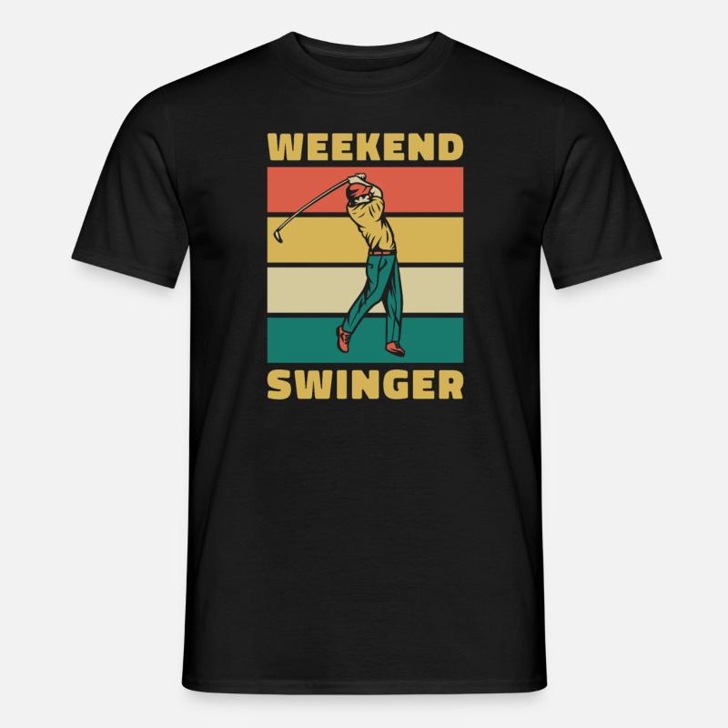Golf Golfer Golfspieler Golfen Golfplatz - Männer T-Shirt - Schwarz