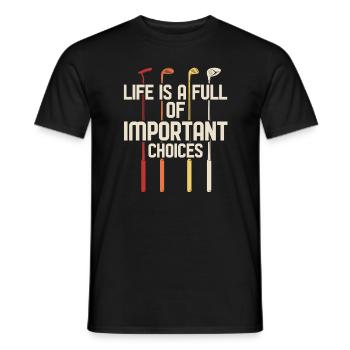 Golfeur Golf golf golf golf - T-shirt homme - noir - Devant - AI Model Male 178 light (178cm)